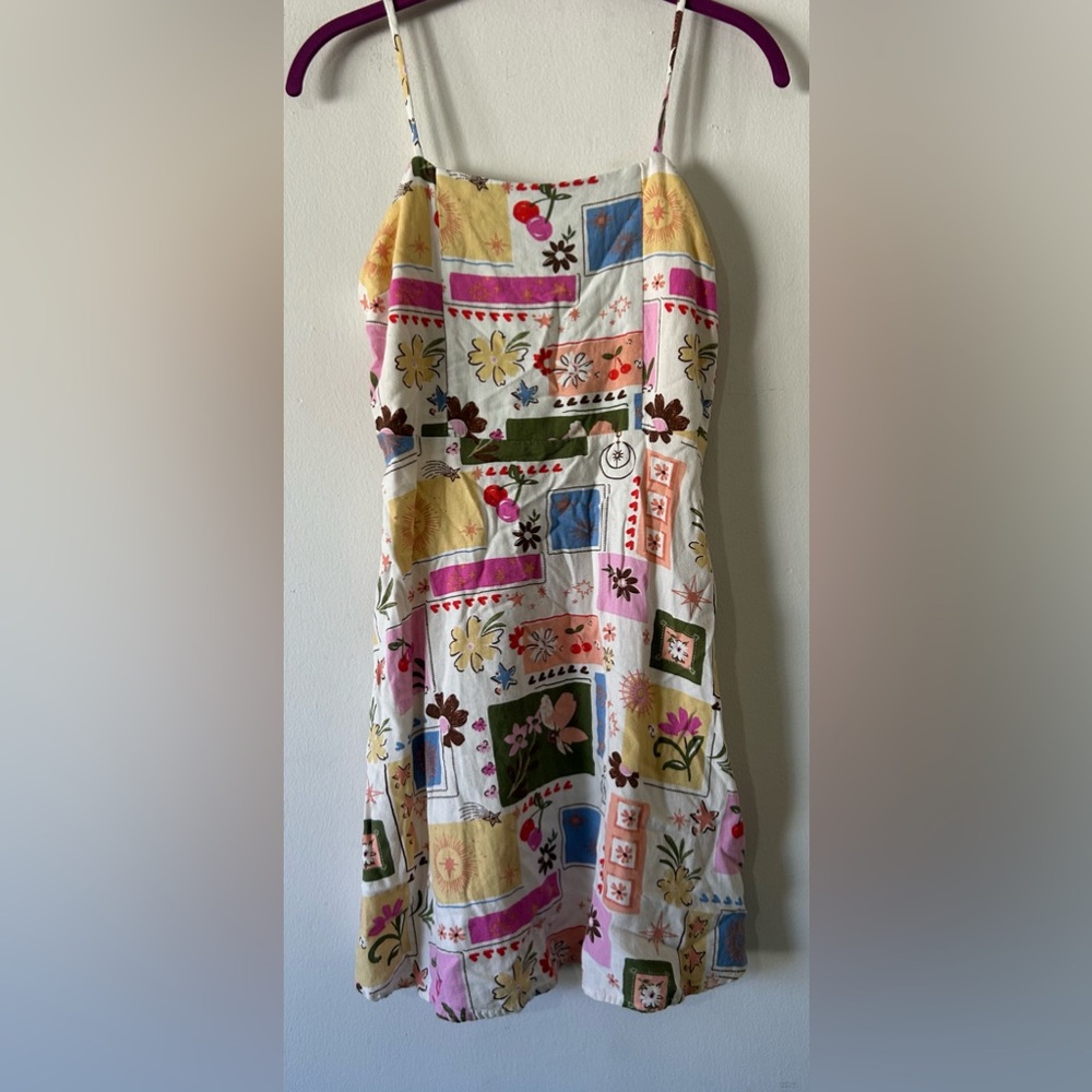 Monteau Multicolor Patchwork Mini Dress - image 1